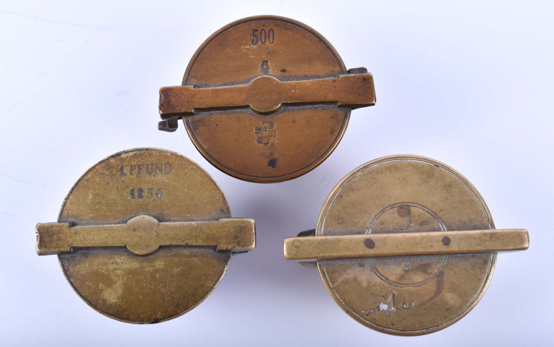  3 sets of weights, 19th century - Image 4 of 4