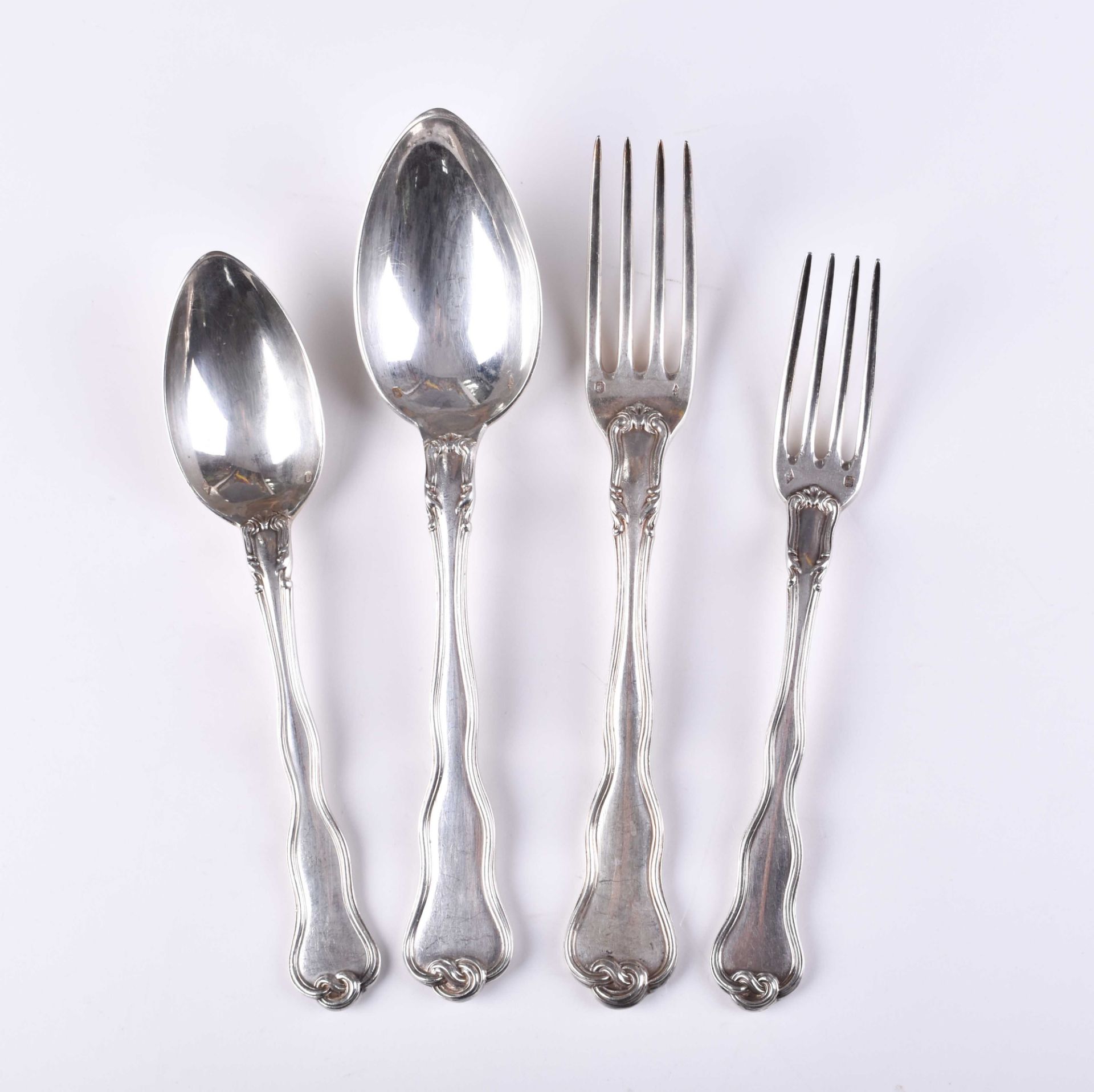  A group of silver cutlery France