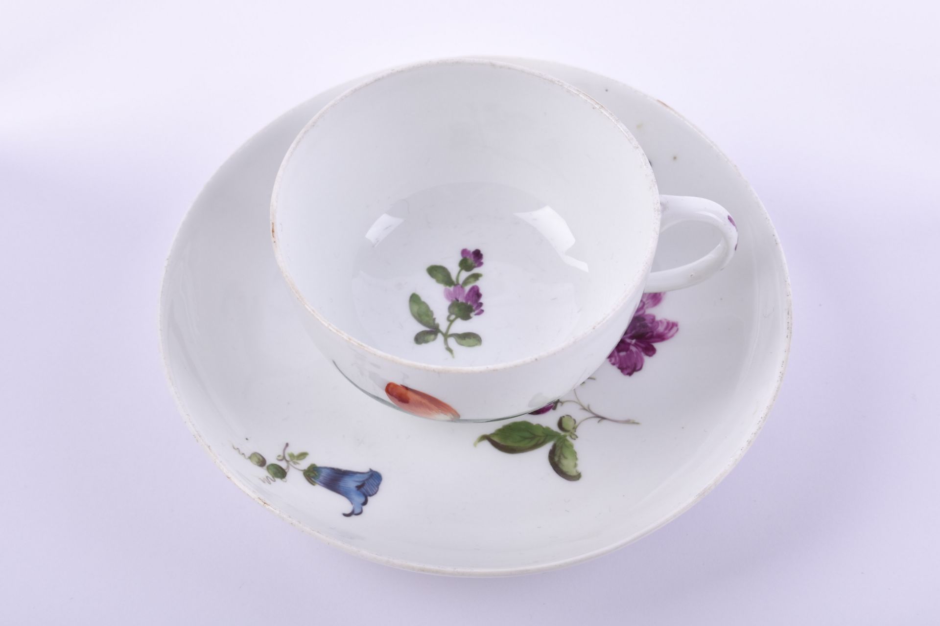  Cup and saucer Meissen 18th century - Image 3 of 6