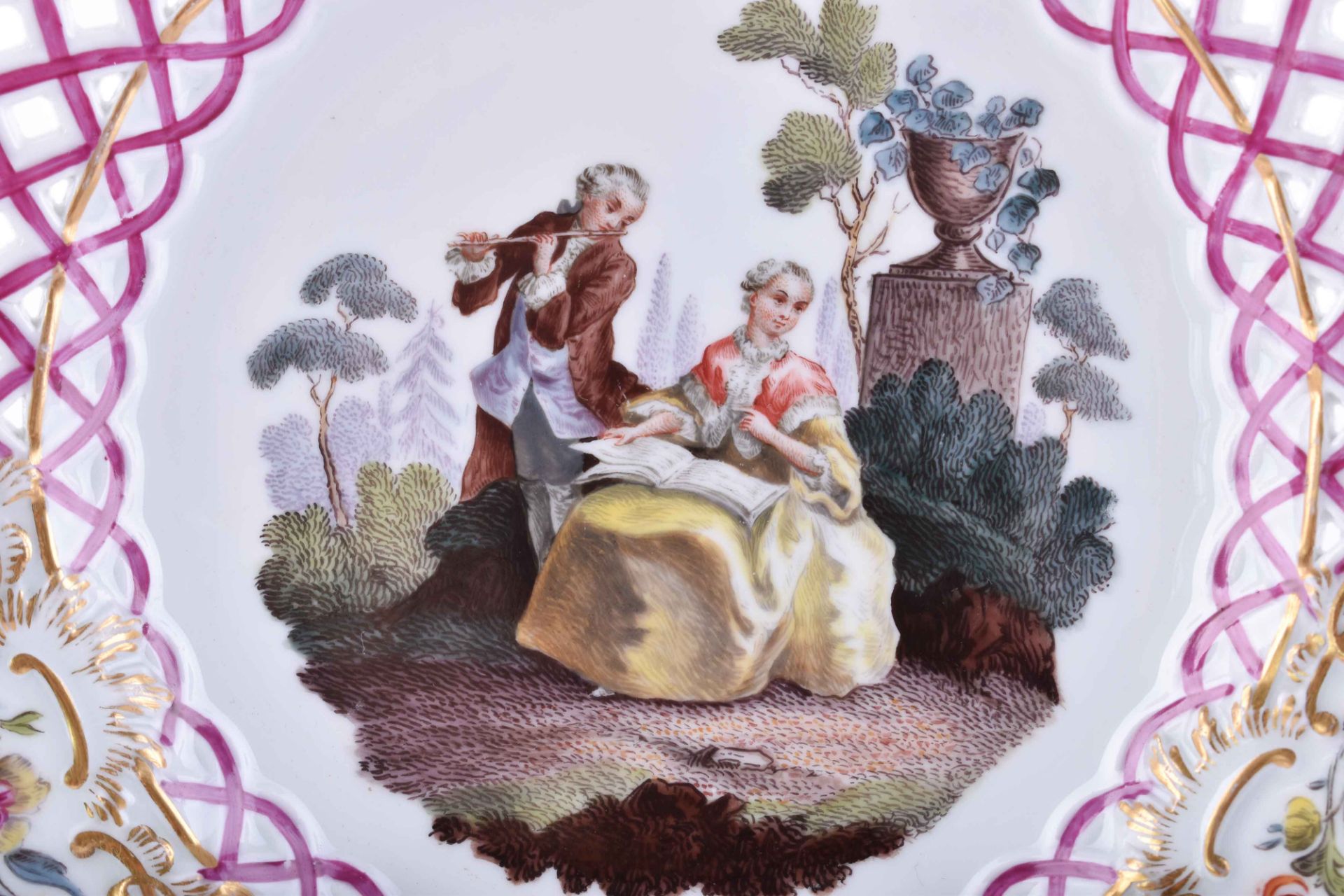  Plate Meissen around 1840/60 - Image 2 of 6