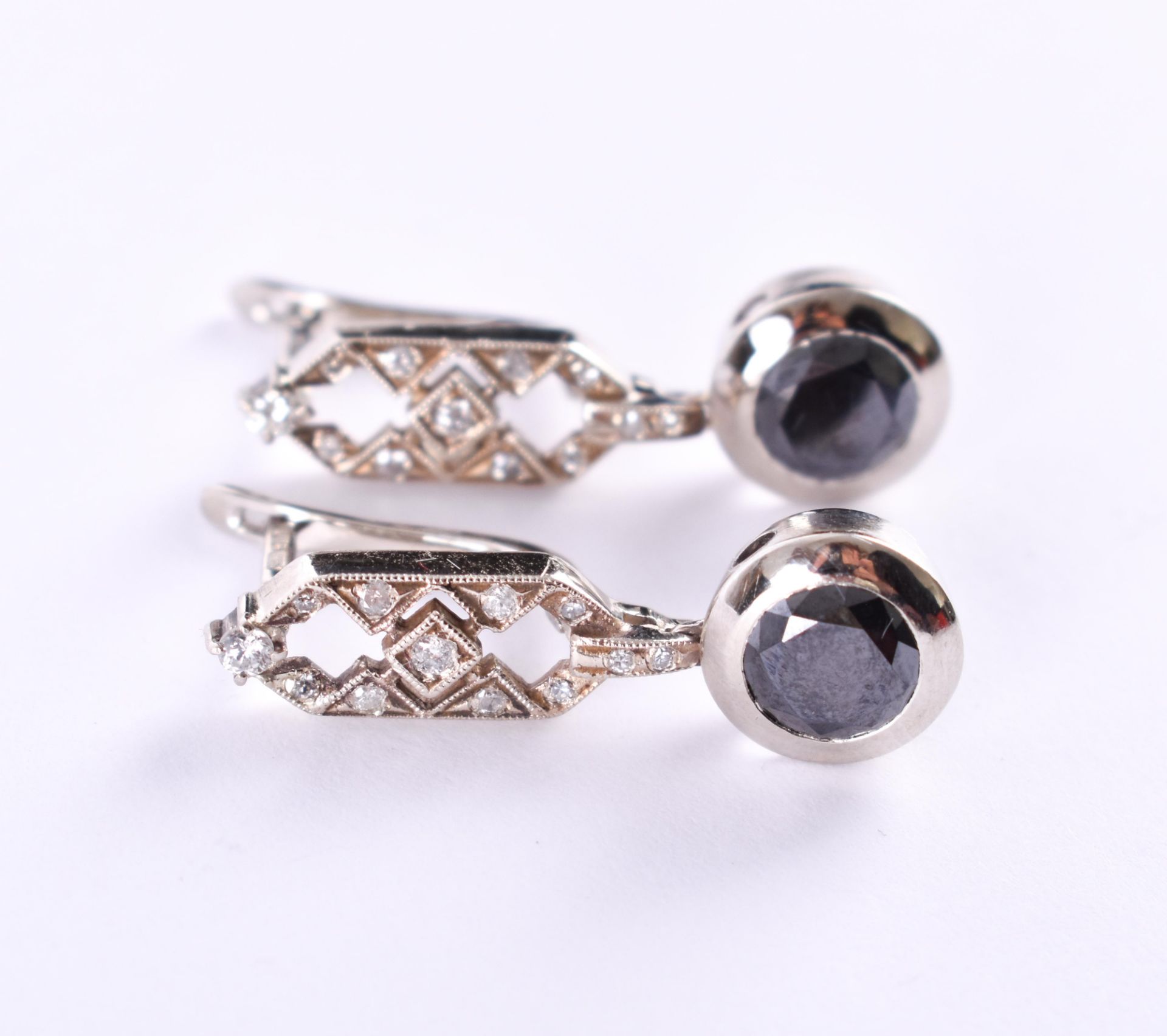  black diamond earrings - Image 3 of 6