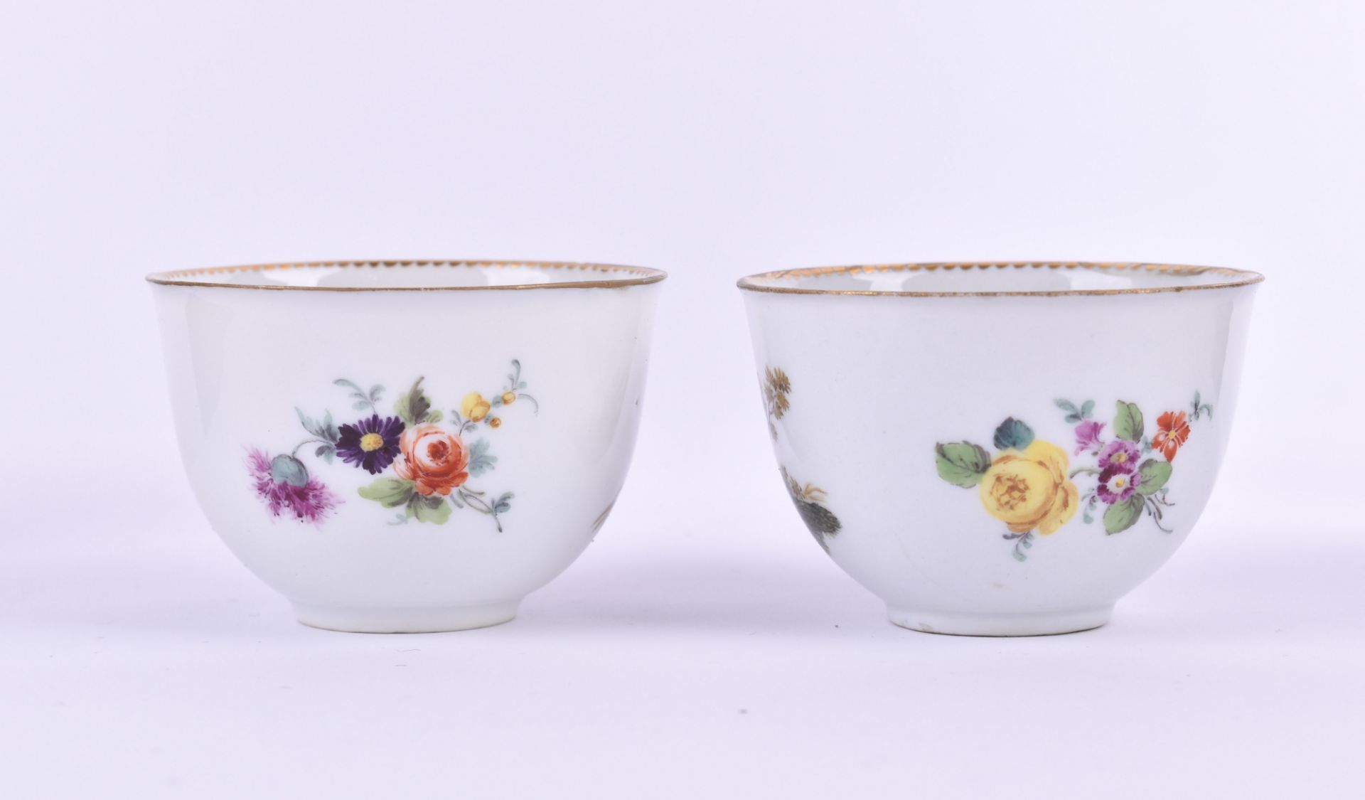  Pair of cups Meissen Markolini time - Image 3 of 6