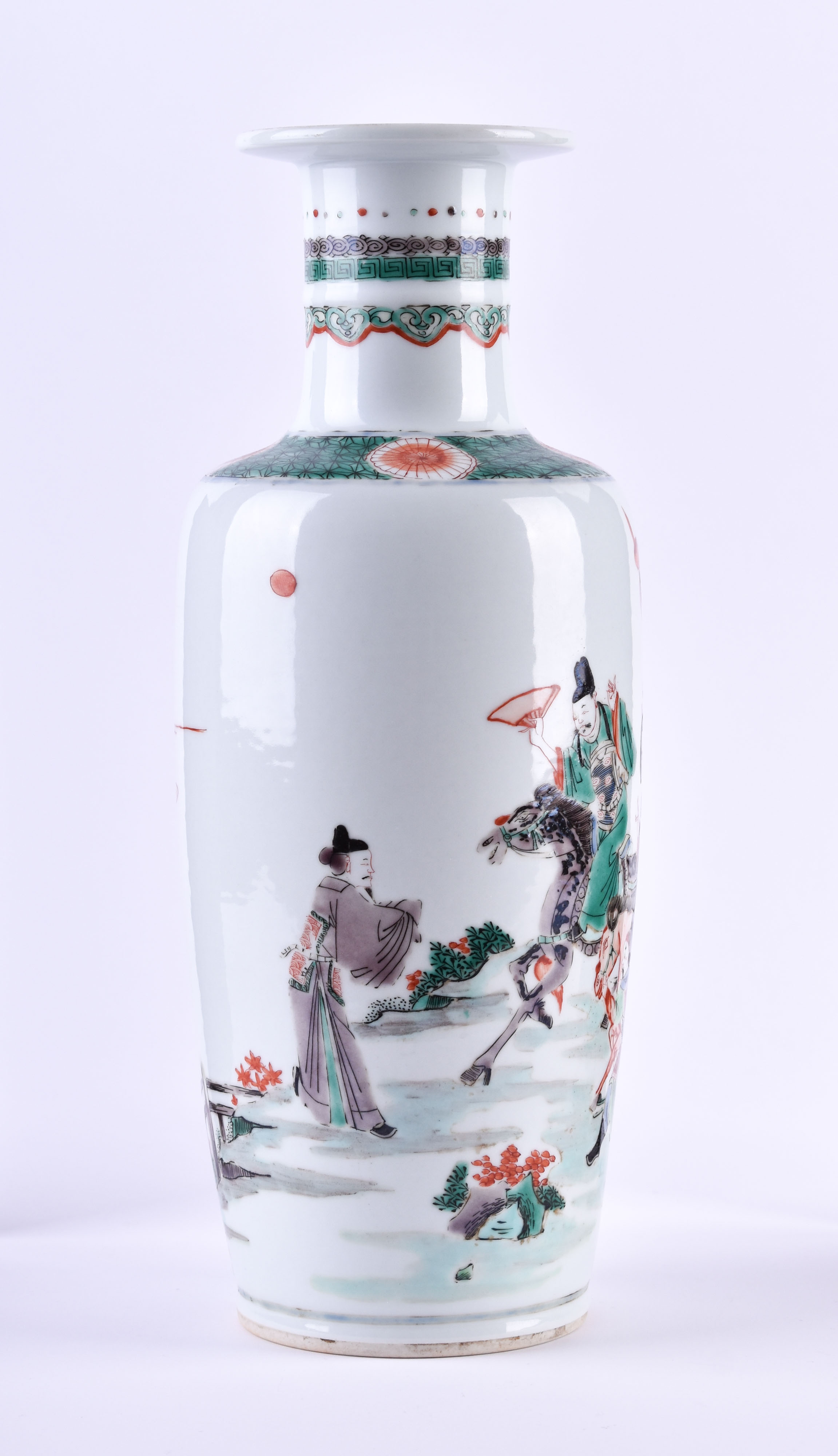  Wucai vase China Qing dynasty - Image 3 of 14