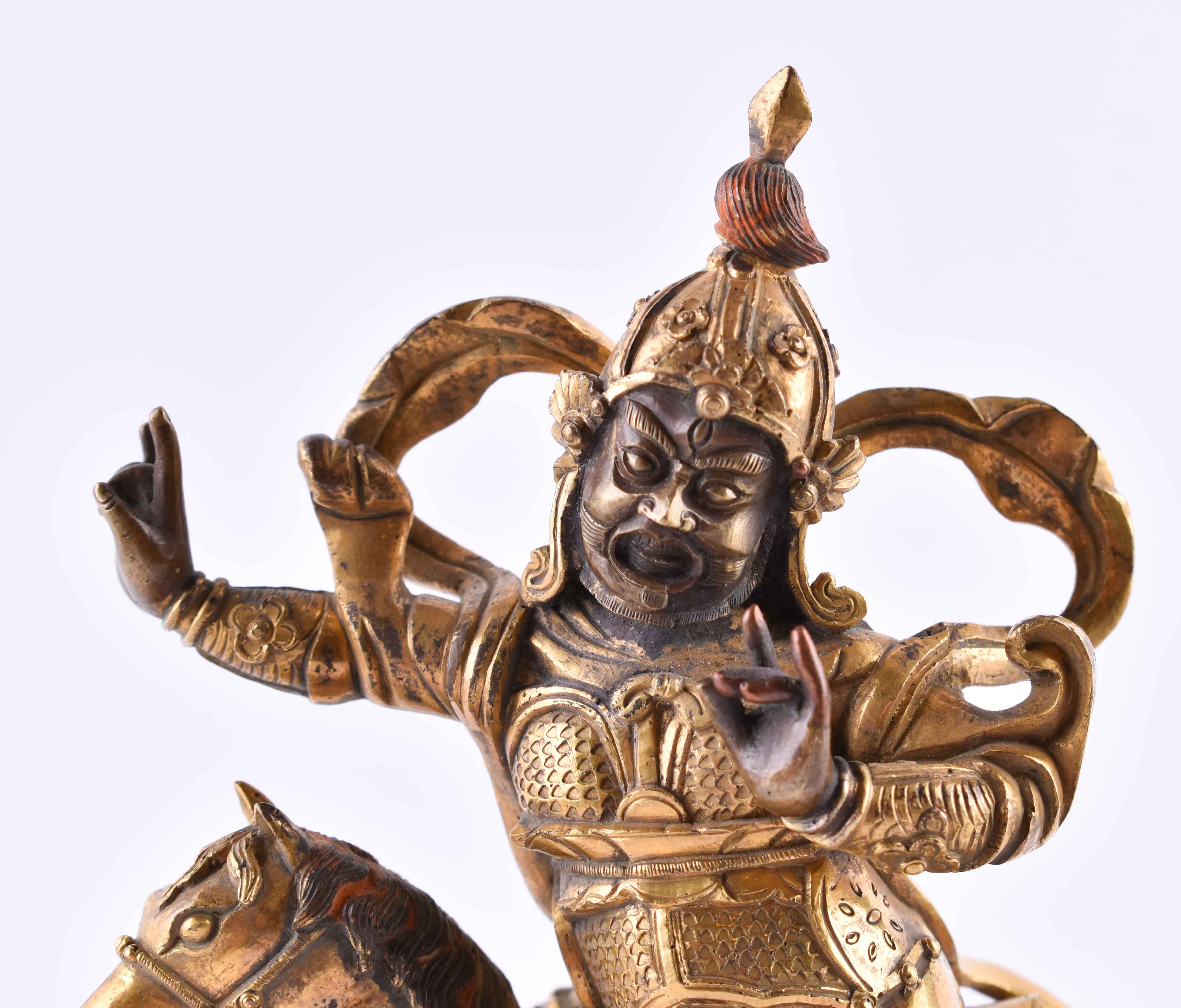  Bronze of the Shri Devi, Tibeto-Chinese Qing dynasty - Image 4 of 10