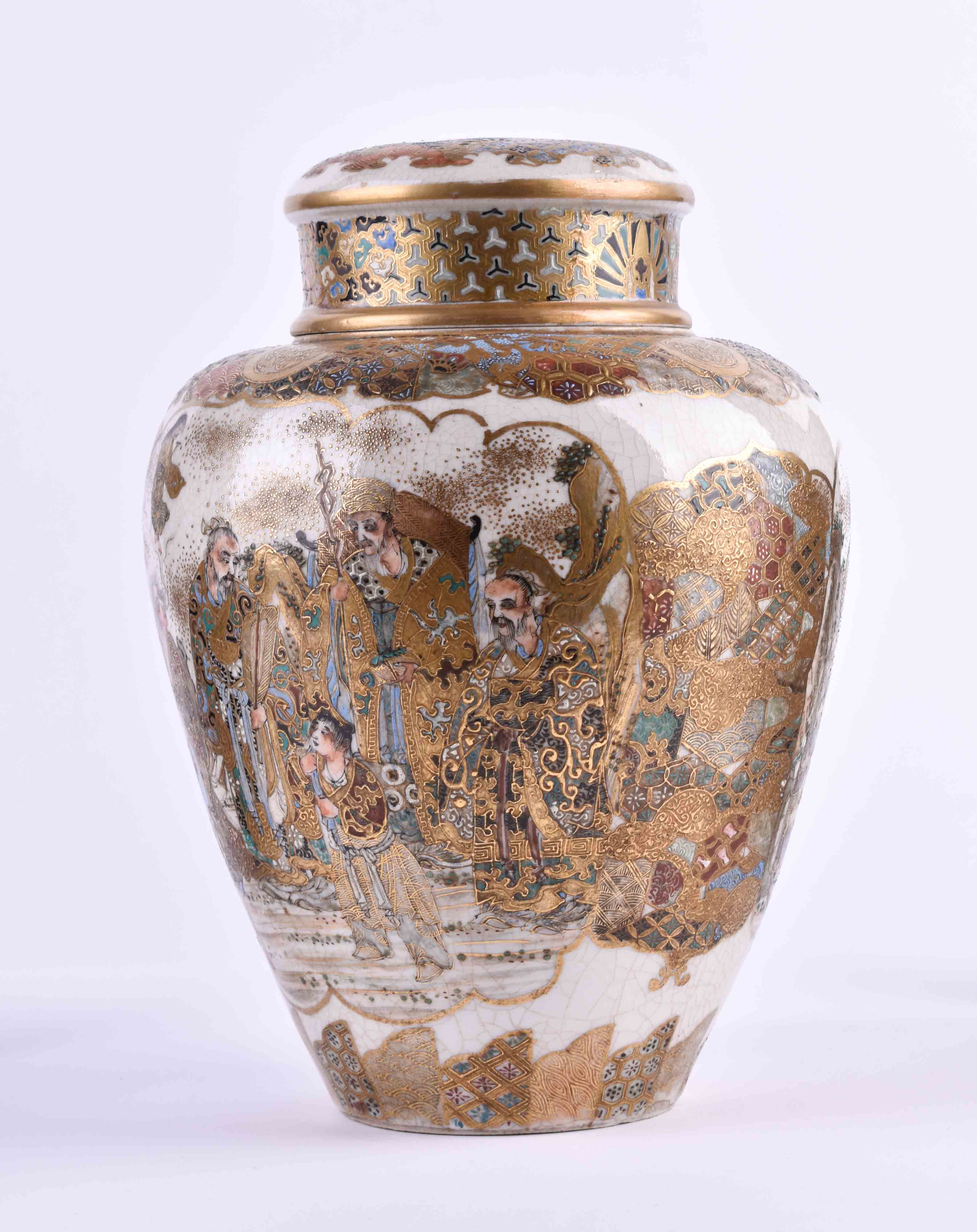  Satsuma lid vase Japan Edo / Meiji period - Image 5 of 12
