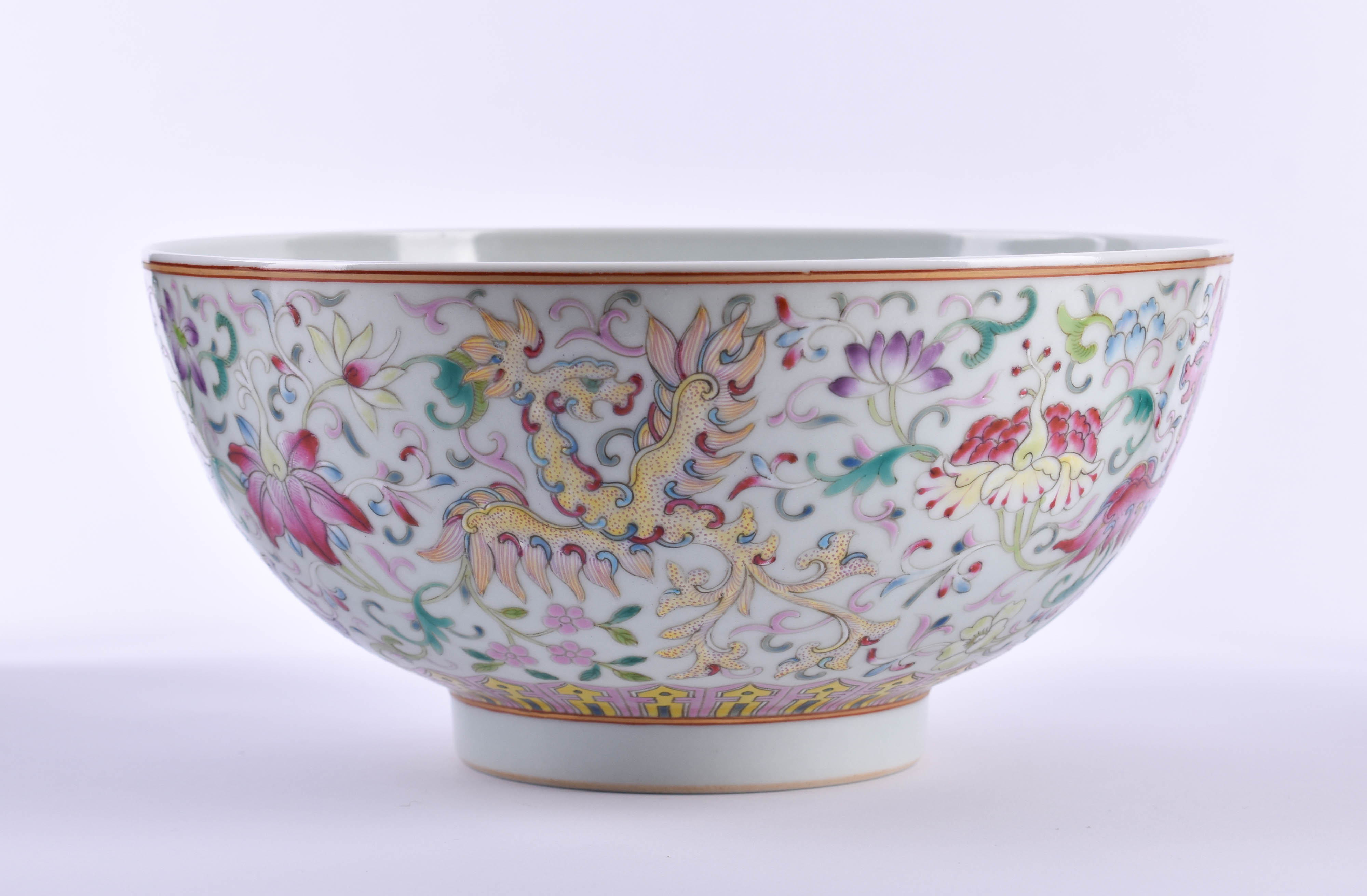  Famille Rose bowl China Qing dynasty - Image 3 of 10