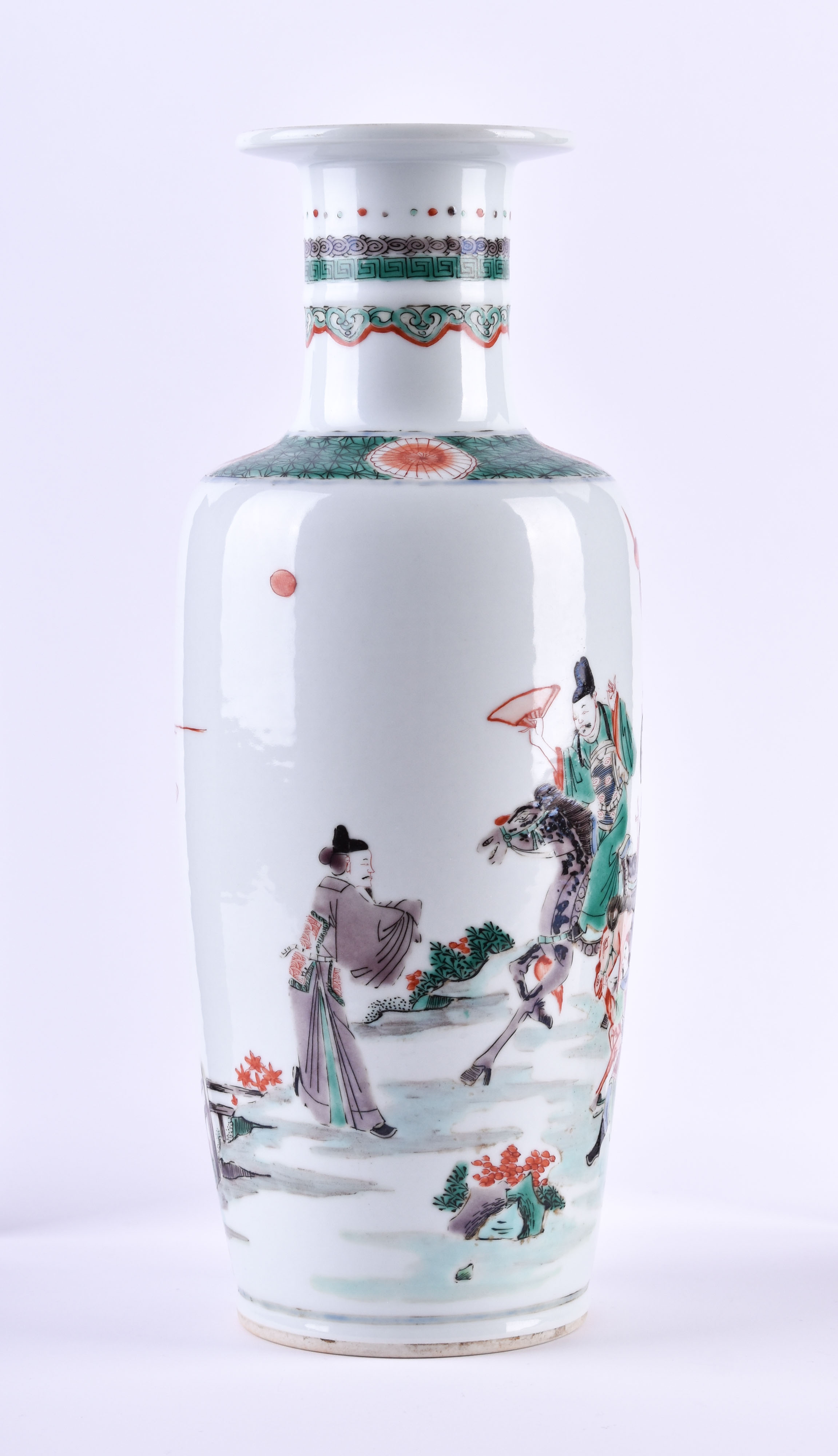  Wucai vase China Qing dynasty - Image 4 of 14