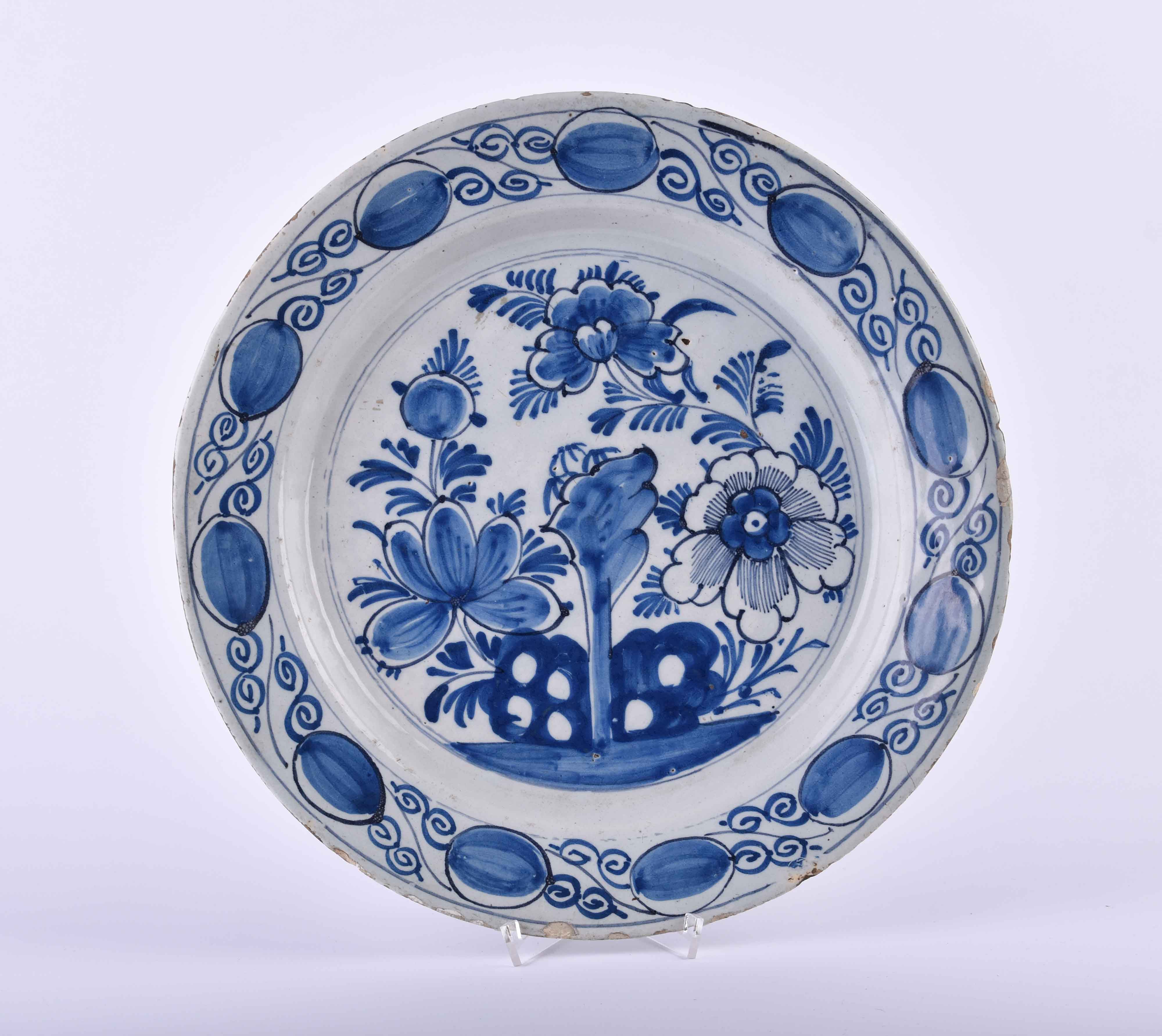  Plate Holland around 1750, Makkum Tichelaars