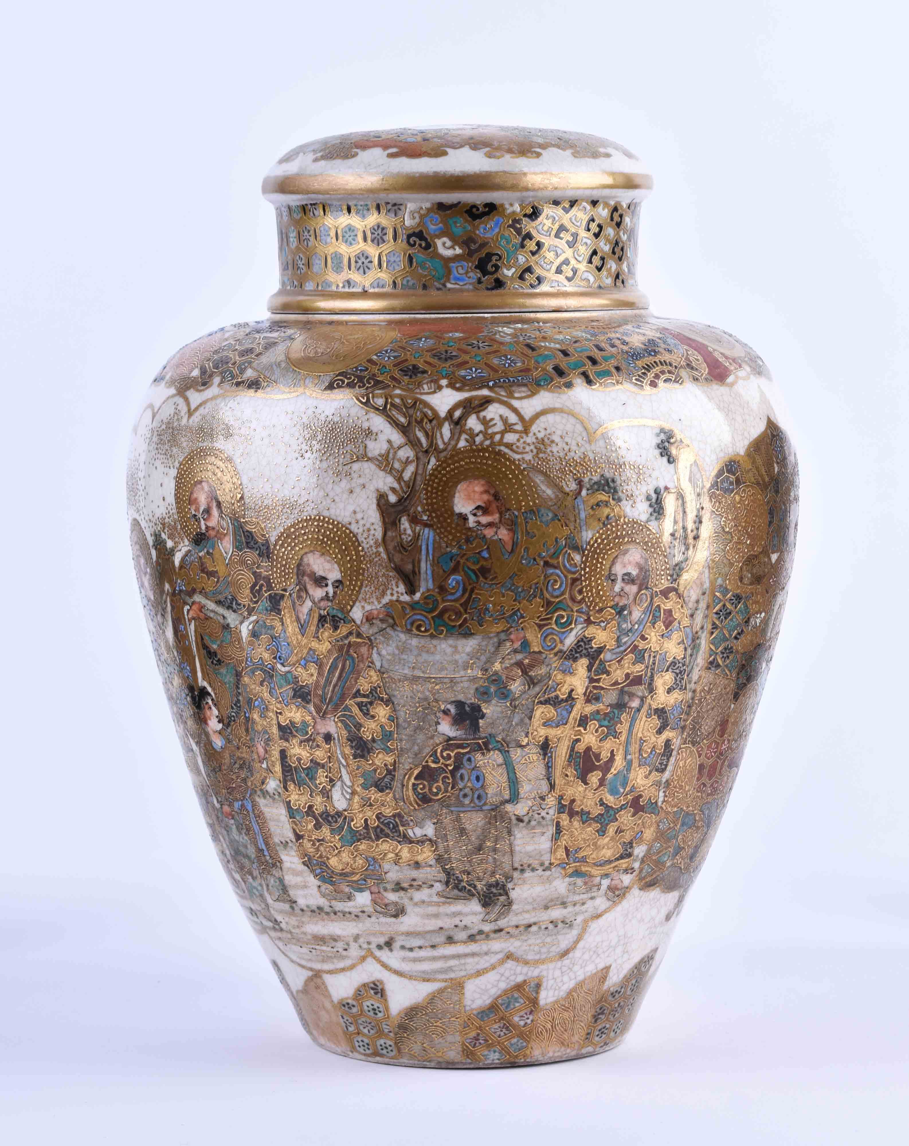  Satsuma lid vase Japan Edo / Meiji period