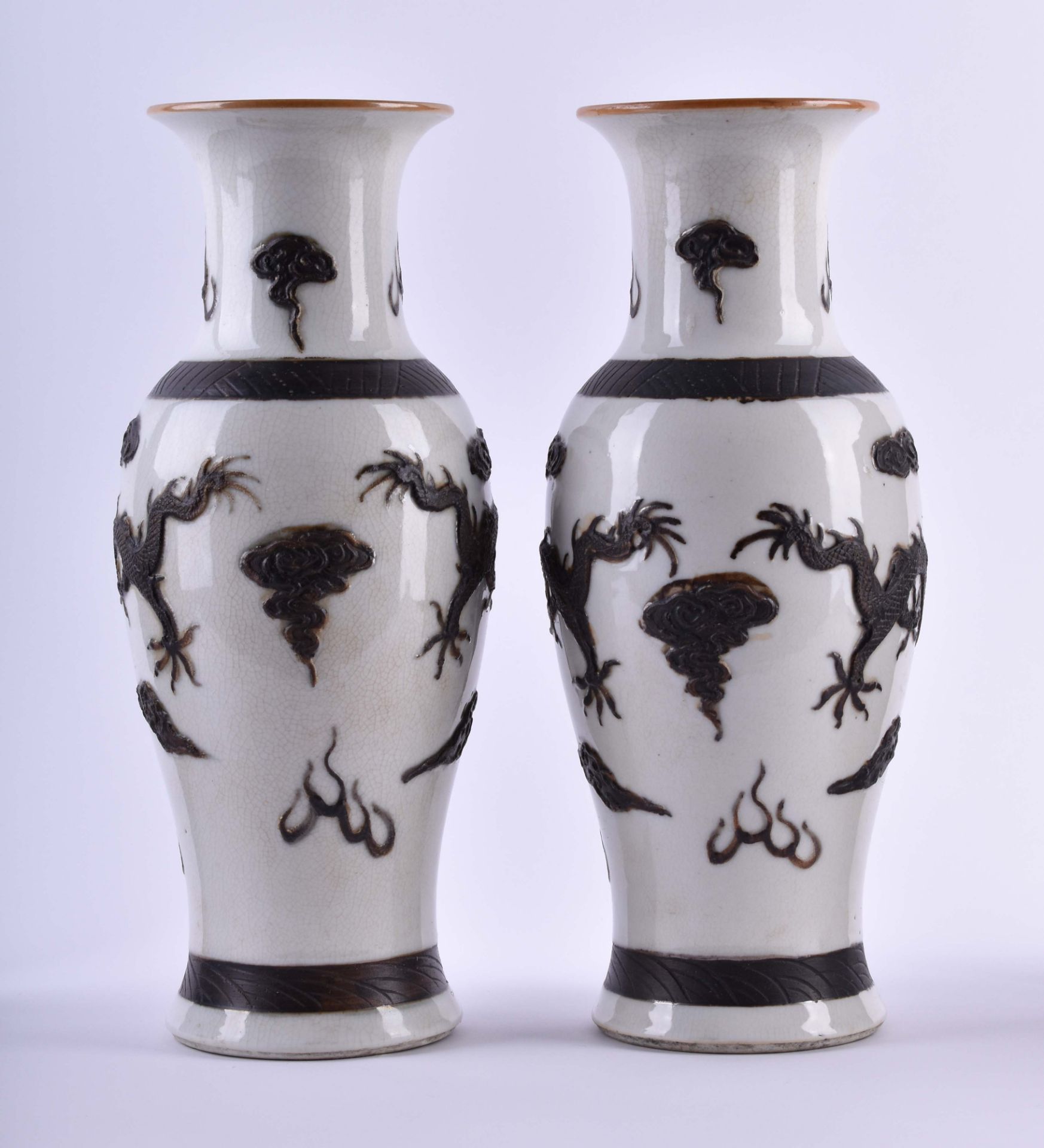  Pair of vases China Qing dynasty - Image 4 of 7