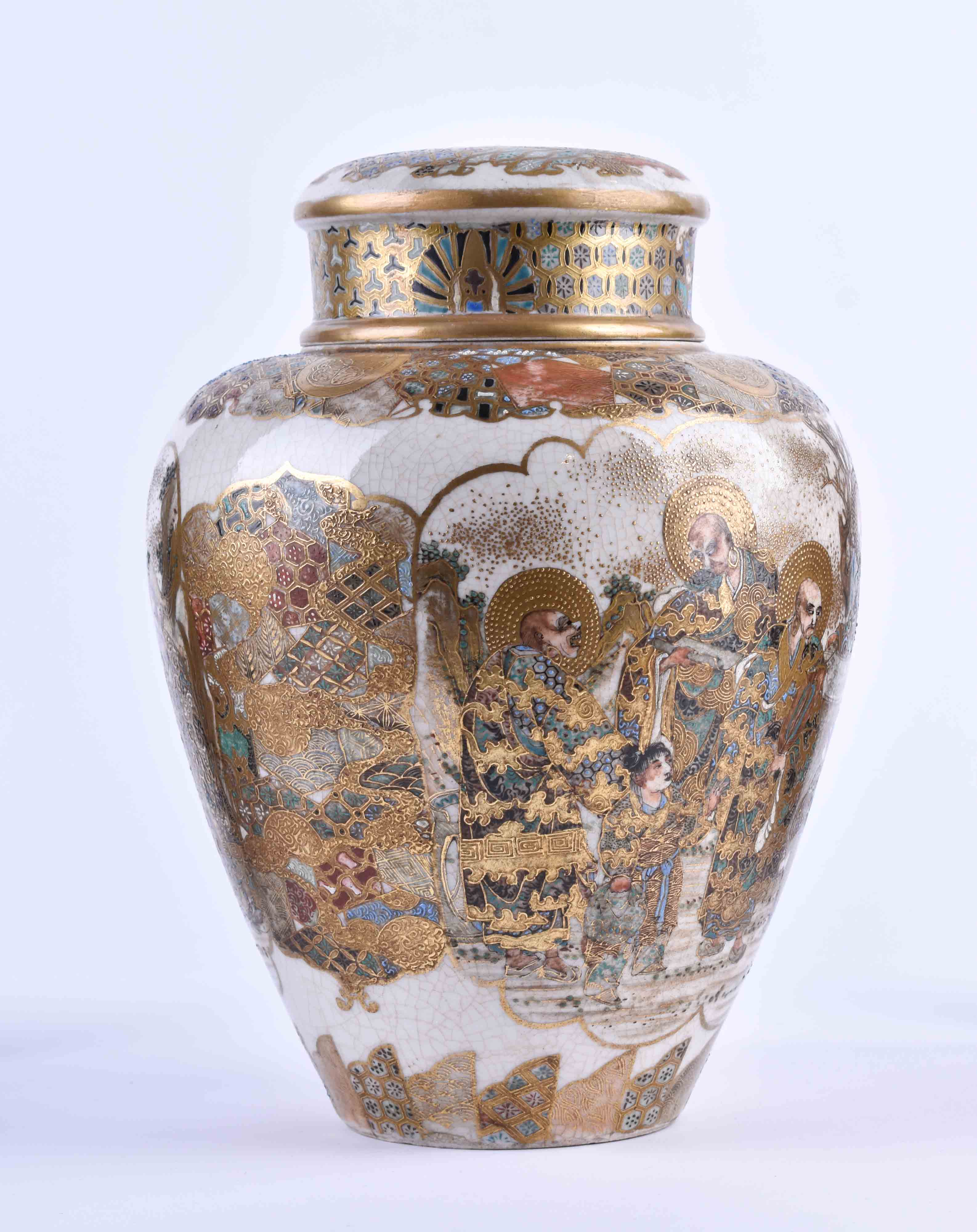  Satsuma lid vase Japan Edo / Meiji period - Image 3 of 12