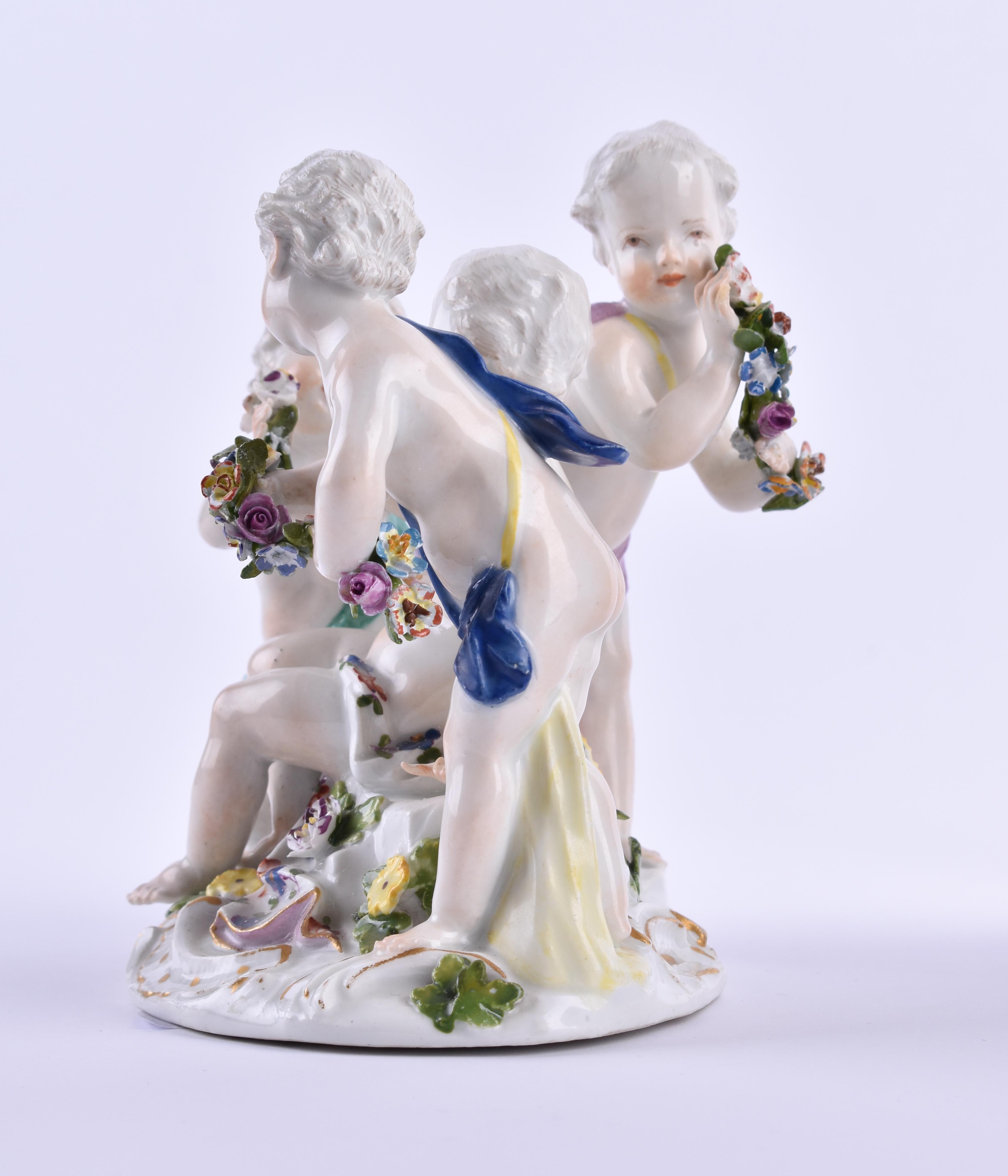  Figure group Meissen 19th century - Image 3 of 7