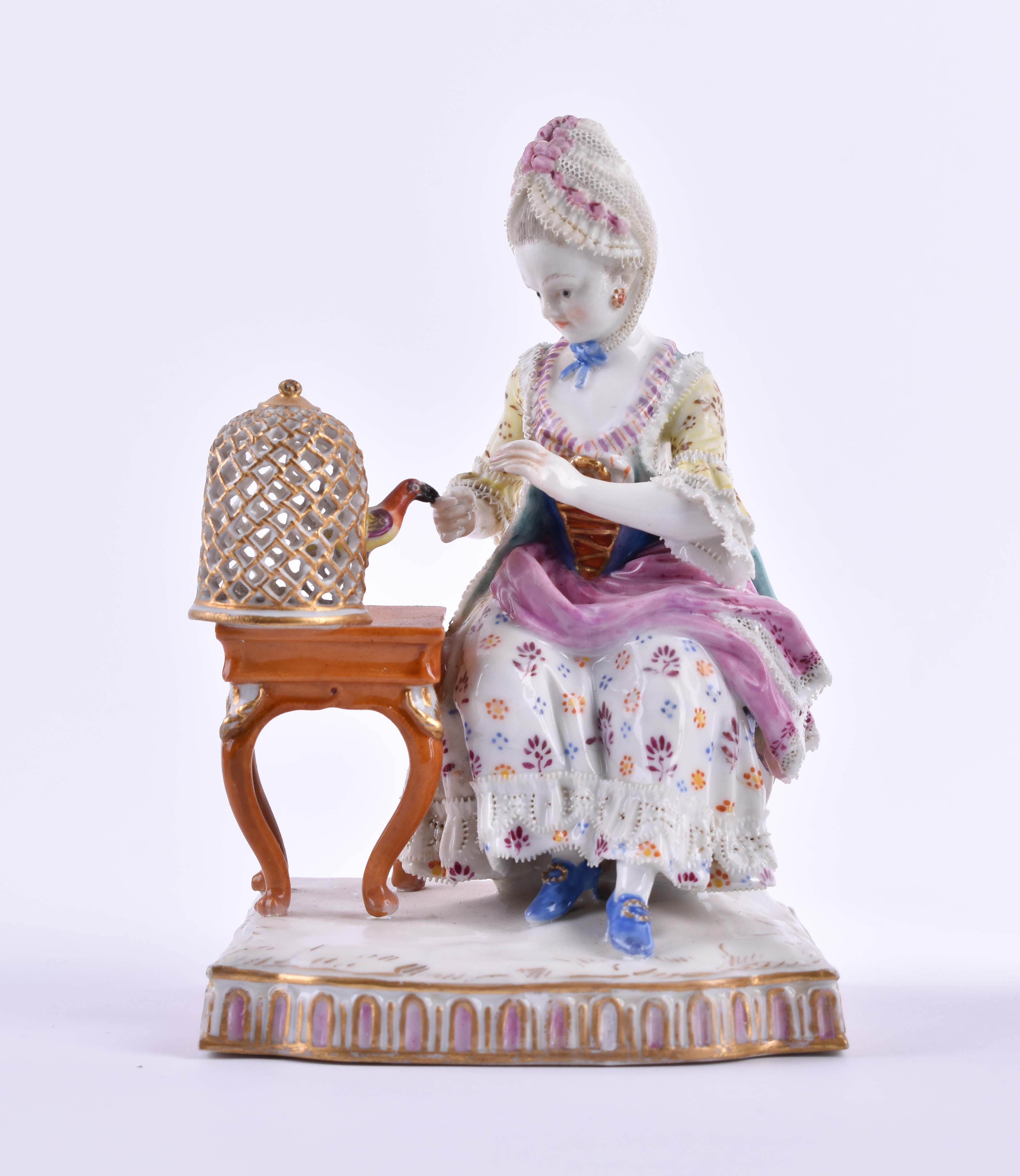  Figure Meissen 19th century - Image 2 of 7