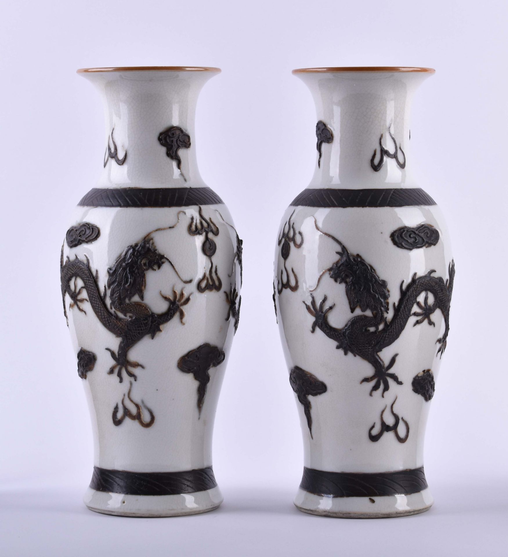  Pair of vases China Qing dynasty - Image 2 of 7