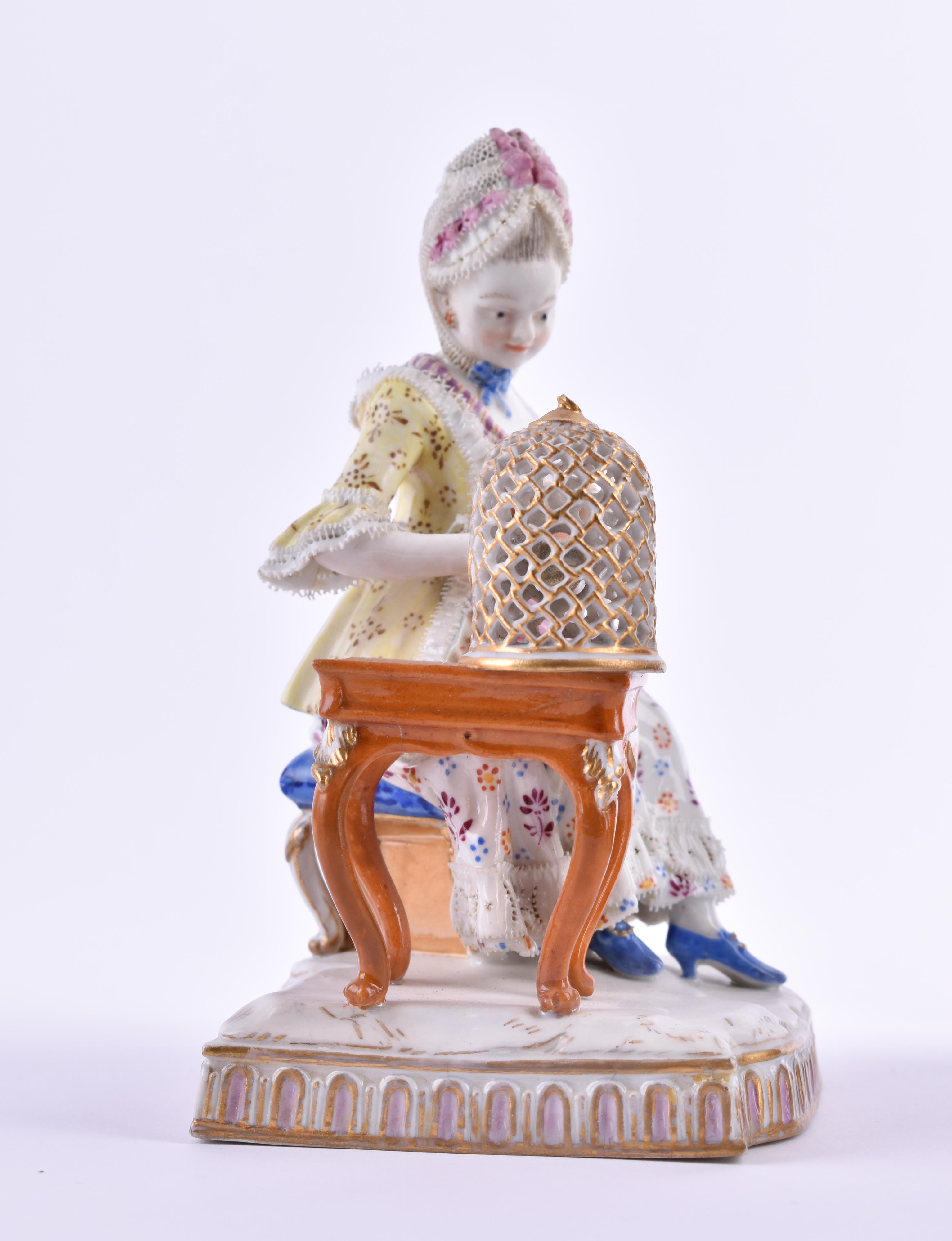  Figure Meissen 19th century - Image 3 of 7