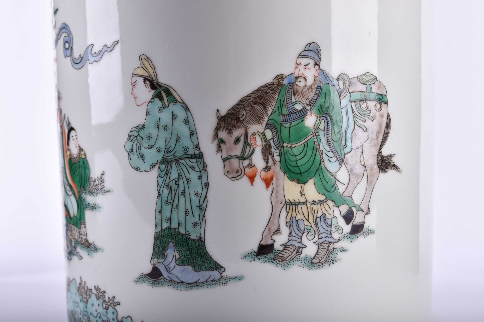 Wucai Pinseltopf China Kangxi Dynastie  - Bild 7 aus 8