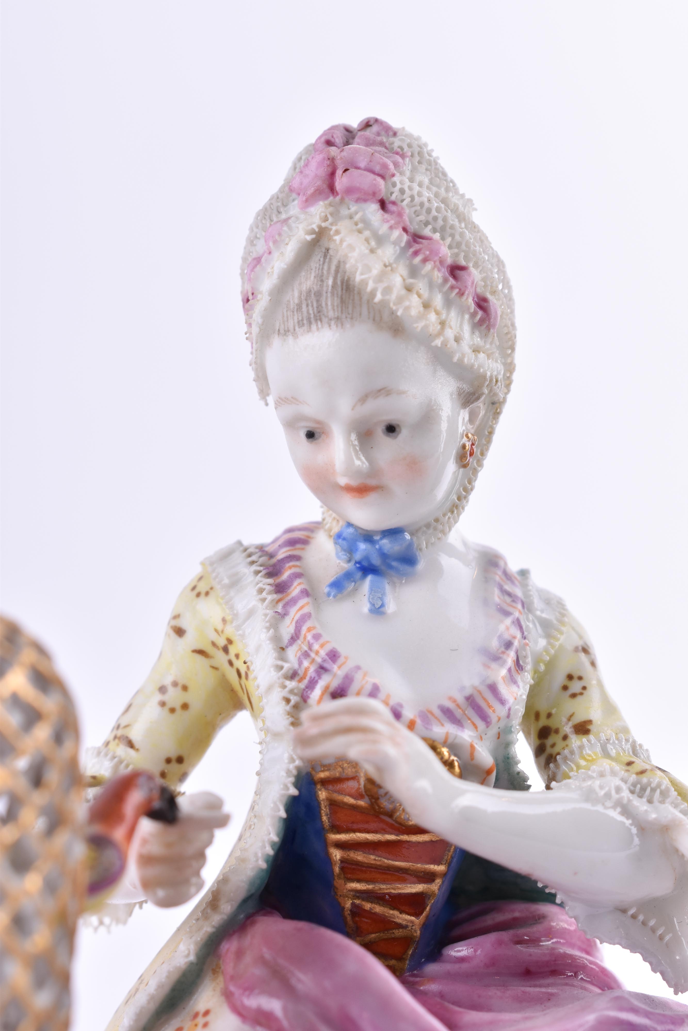  Figure Meissen 19th century - Image 6 of 7