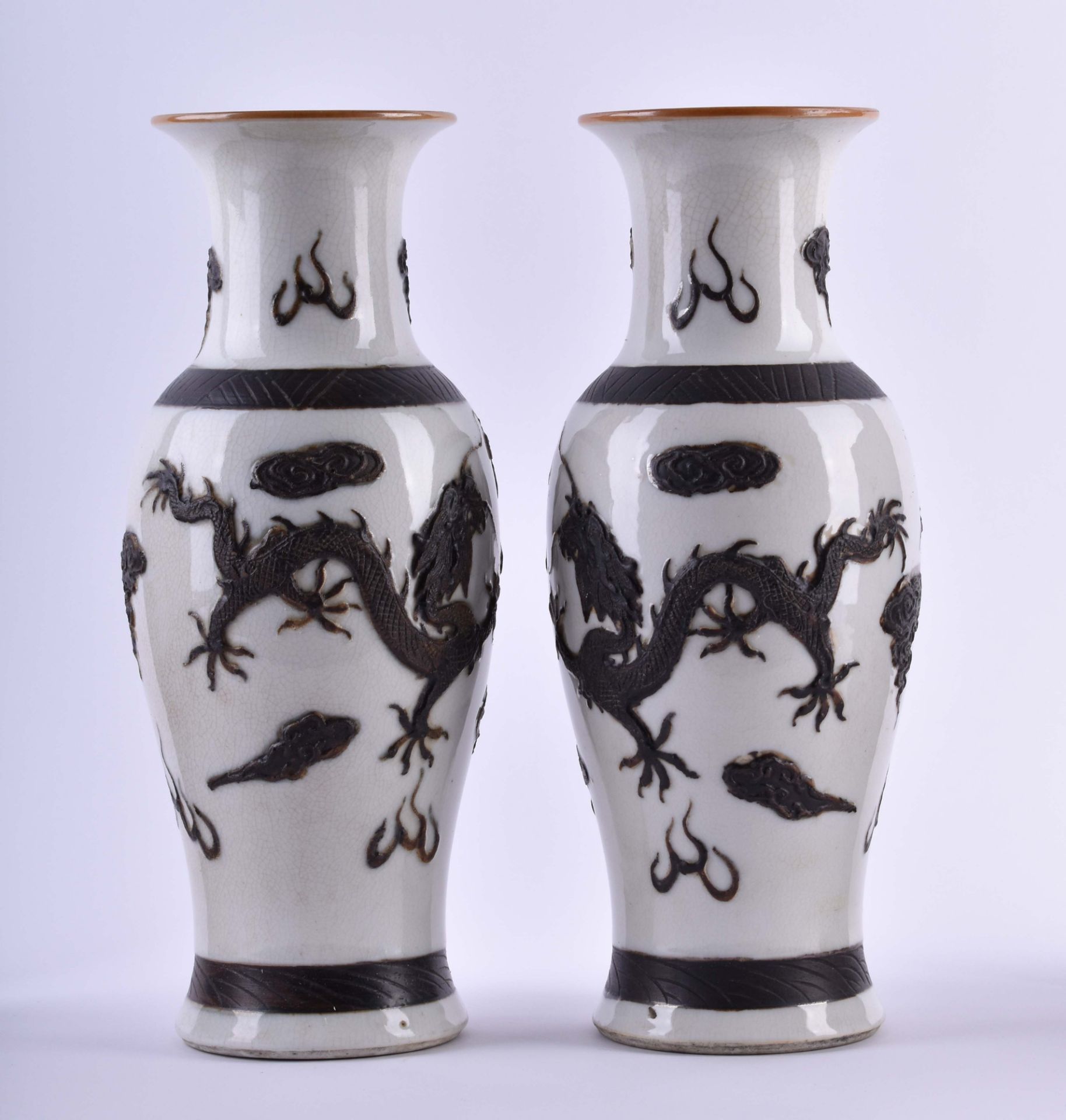  Pair of vases China Qing dynasty - Image 3 of 7