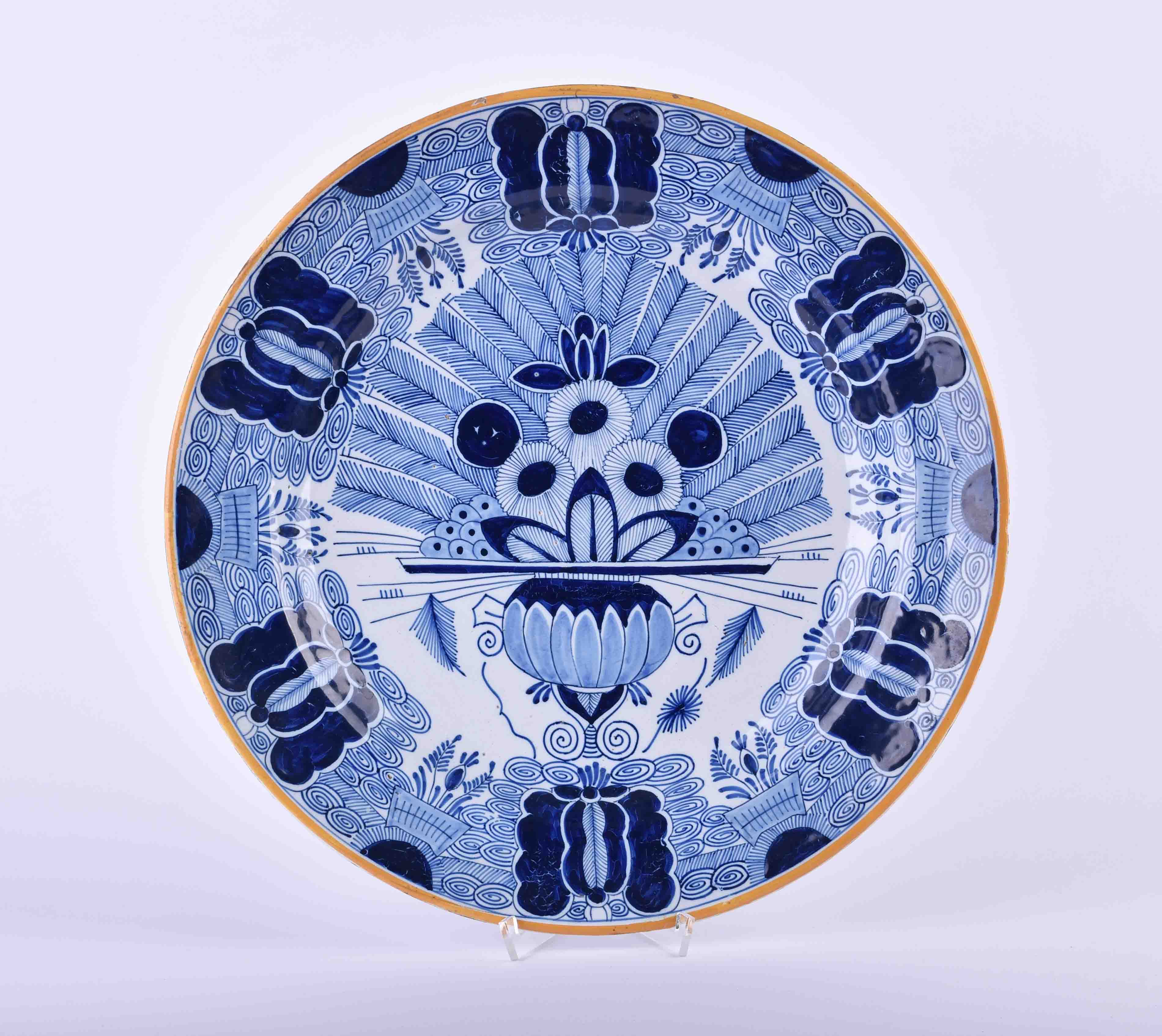  Large plate Delft around 1760 - Image 2 of 5