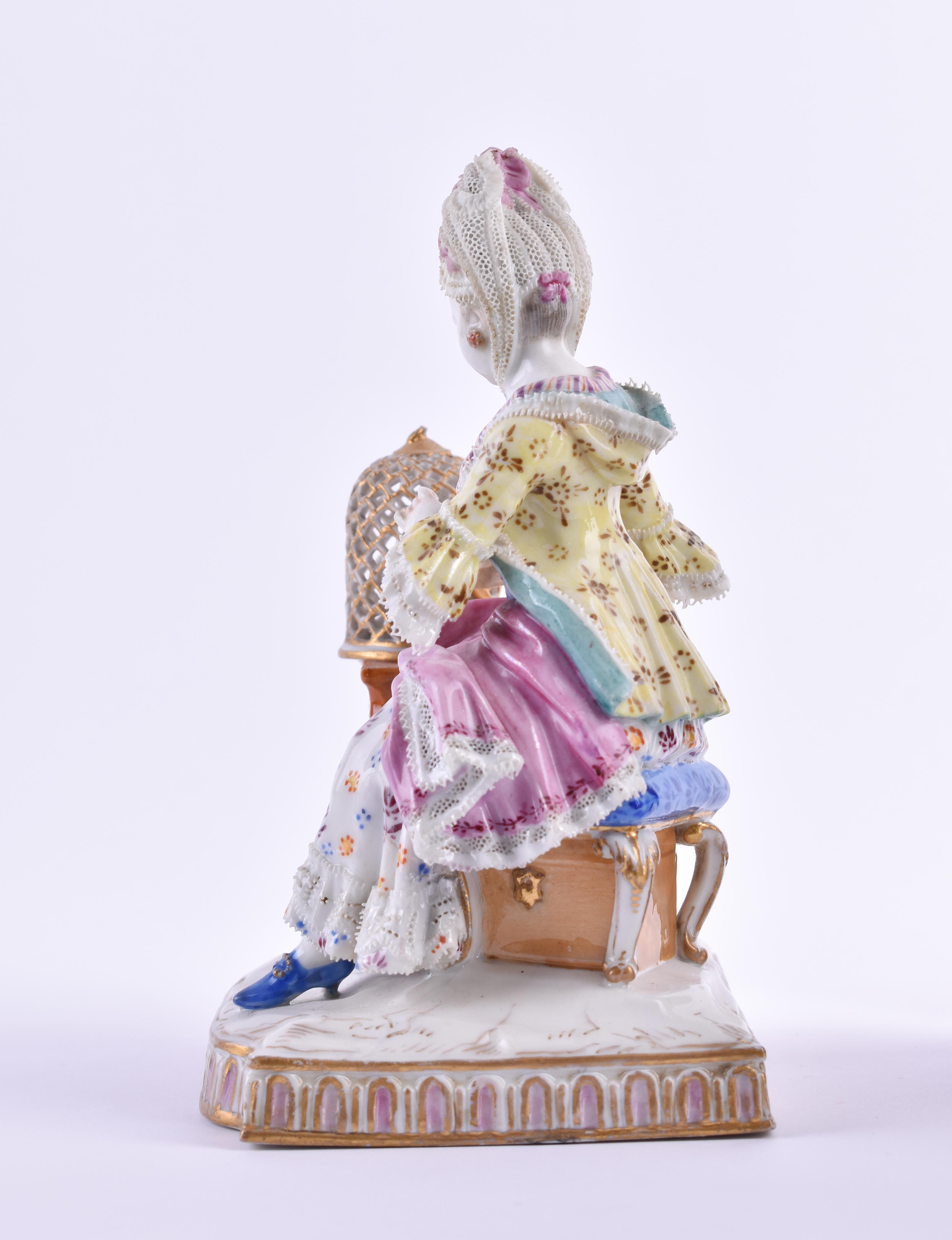  Figure Meissen 19th century - Image 5 of 7