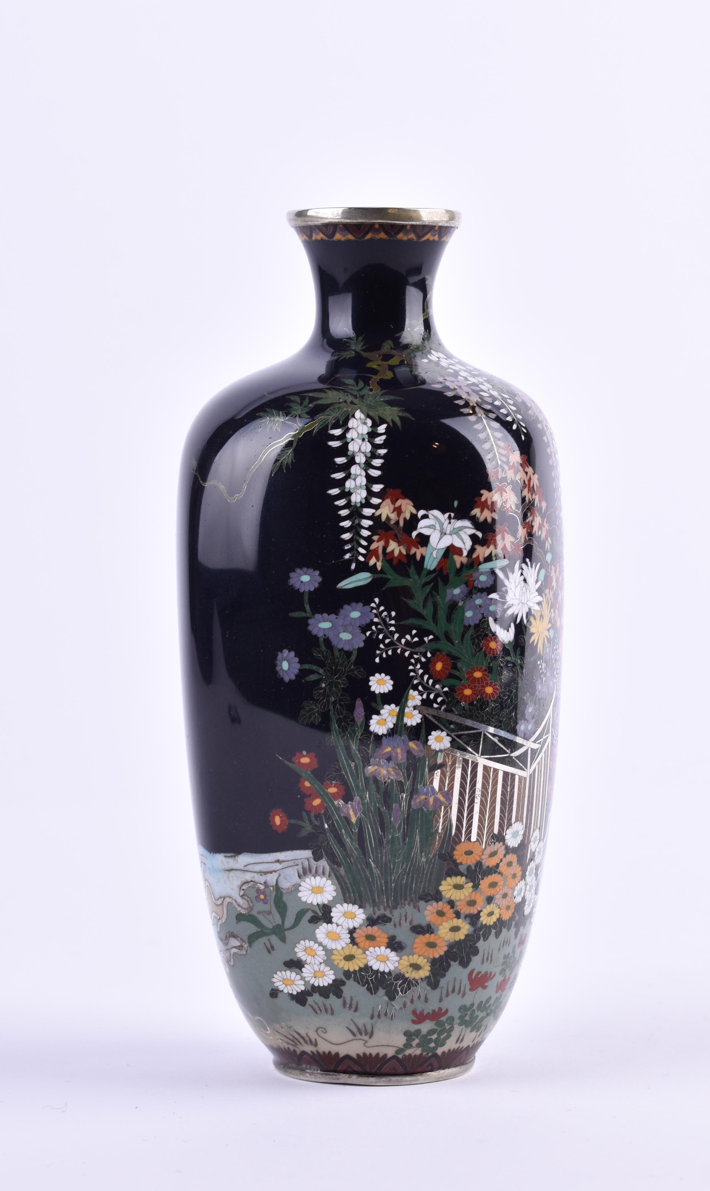  Cloisonne vase Japan Meiji period - Image 4 of 12