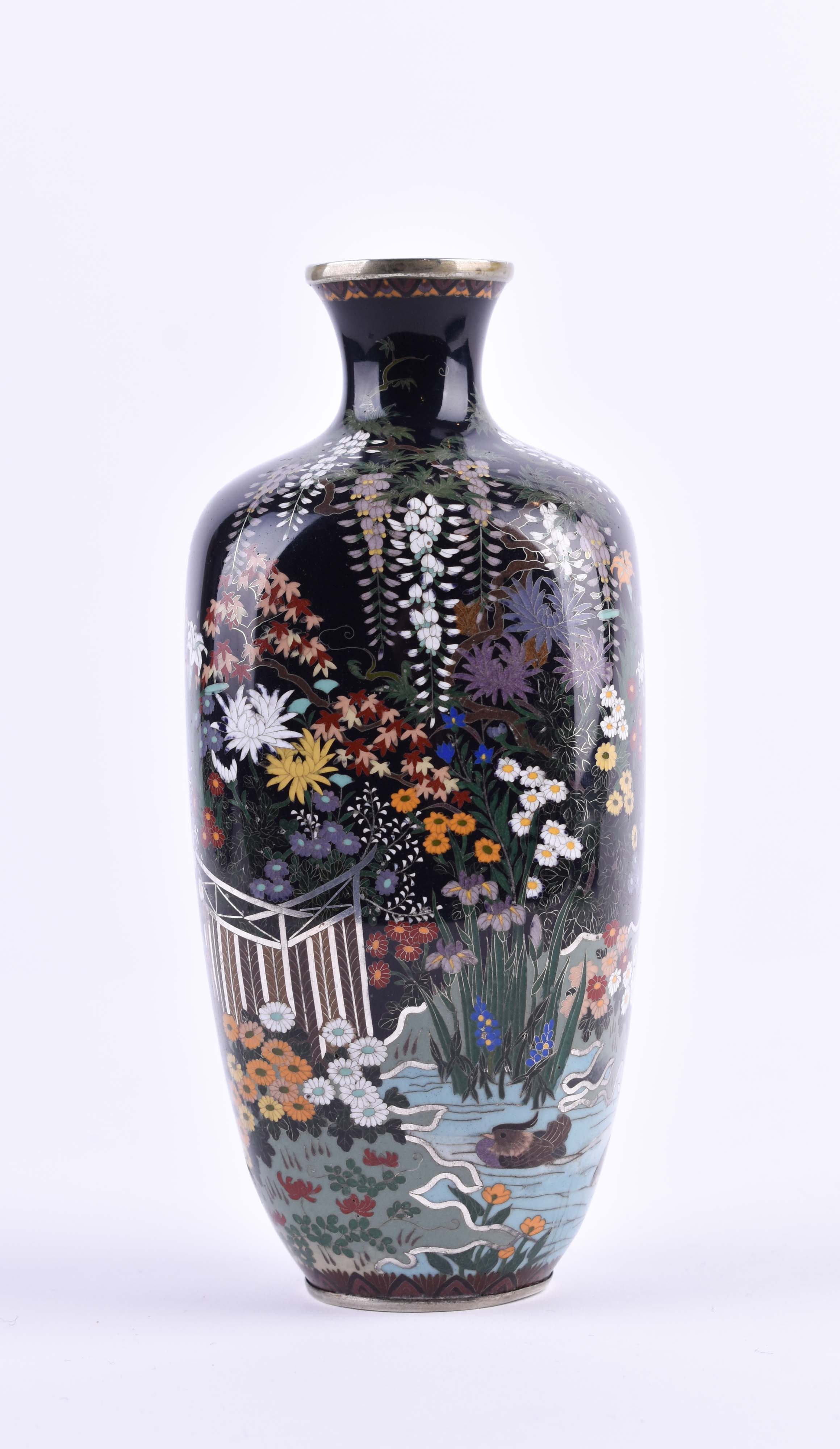  Cloisonne vase Japan Meiji period - Image 2 of 12
