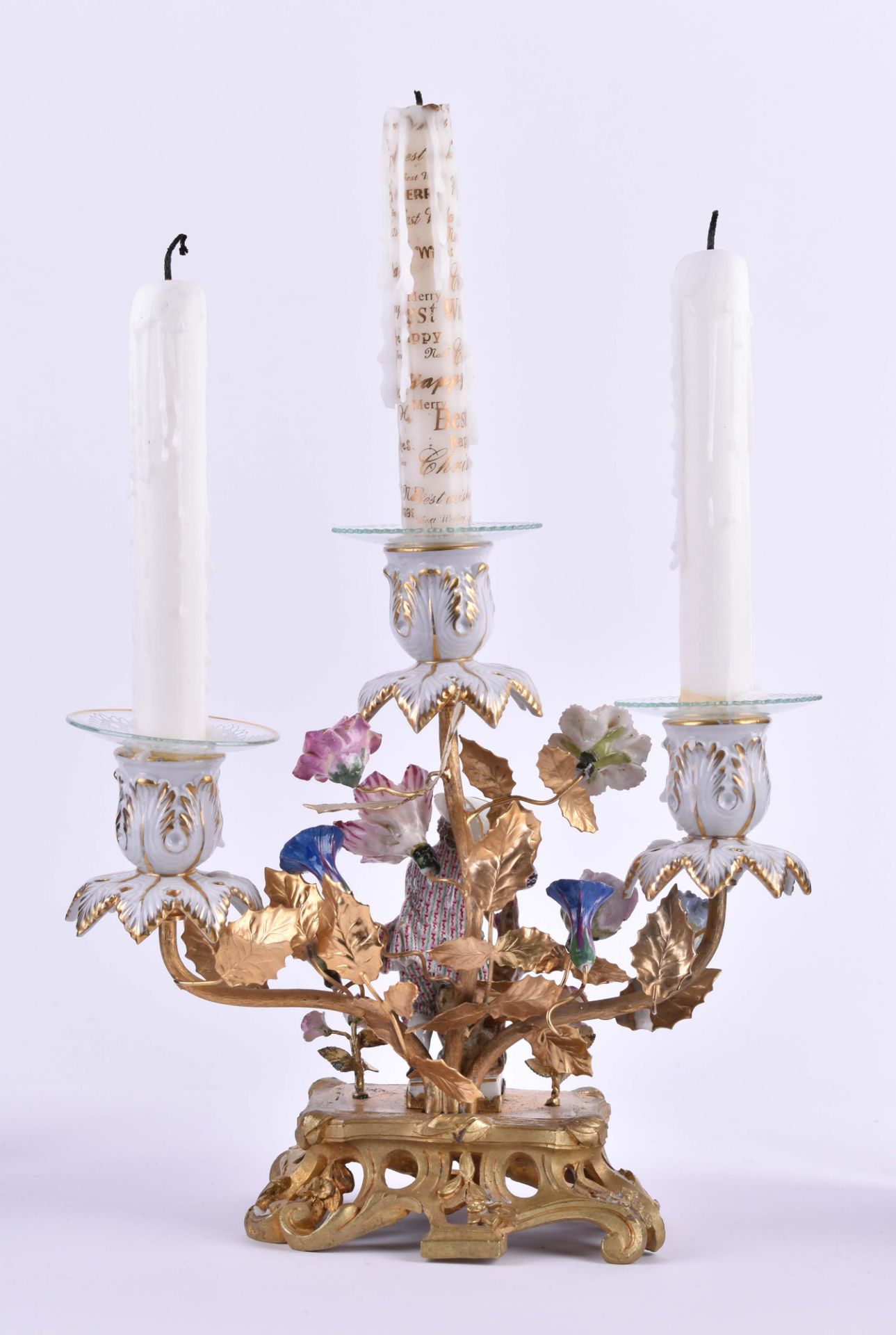  Candlestick Meissen 19th century - Image 3 of 6