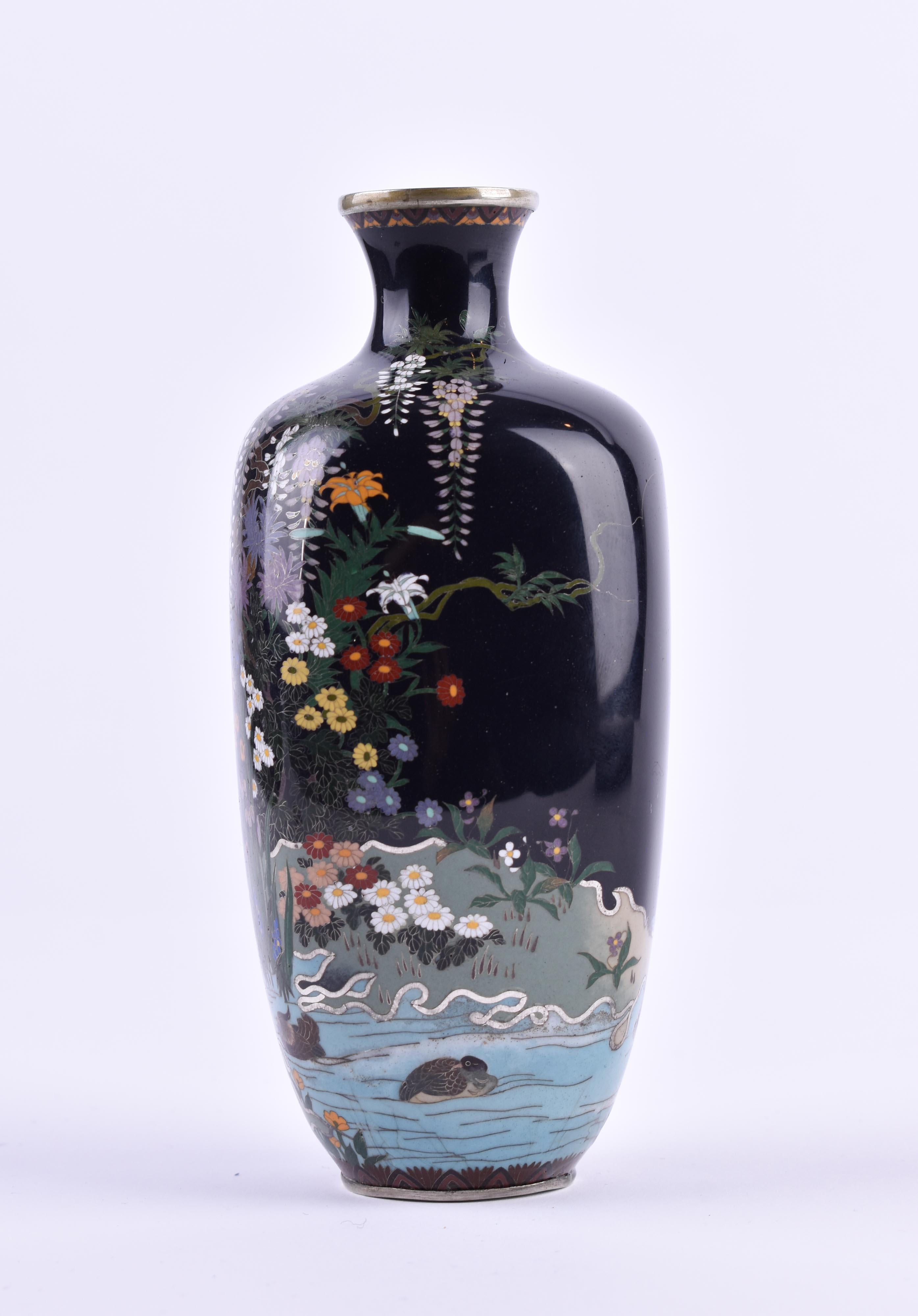  Cloisonne vase Japan Meiji period - Image 8 of 12