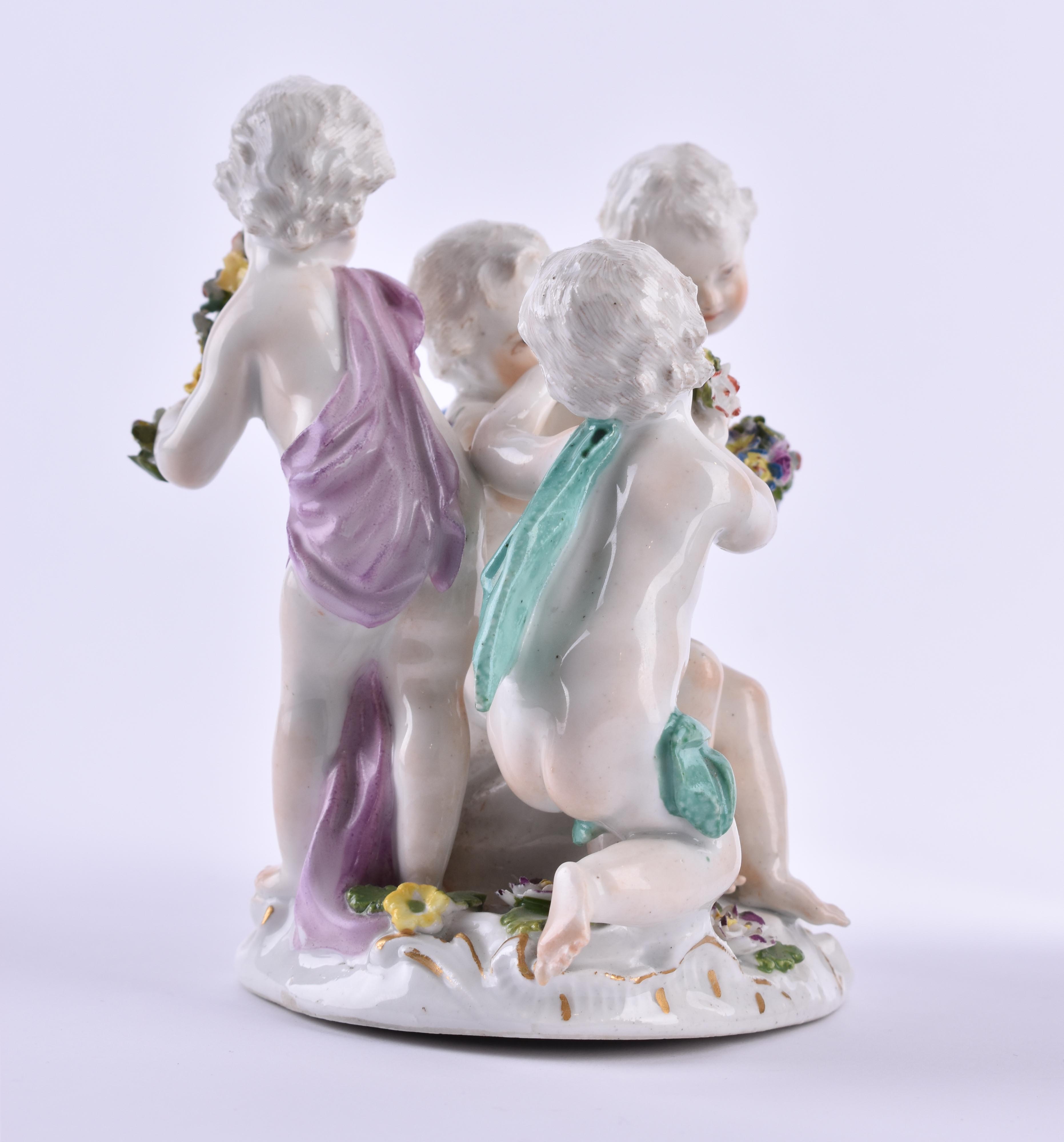  Figure group Meissen 19th century - Image 5 of 7