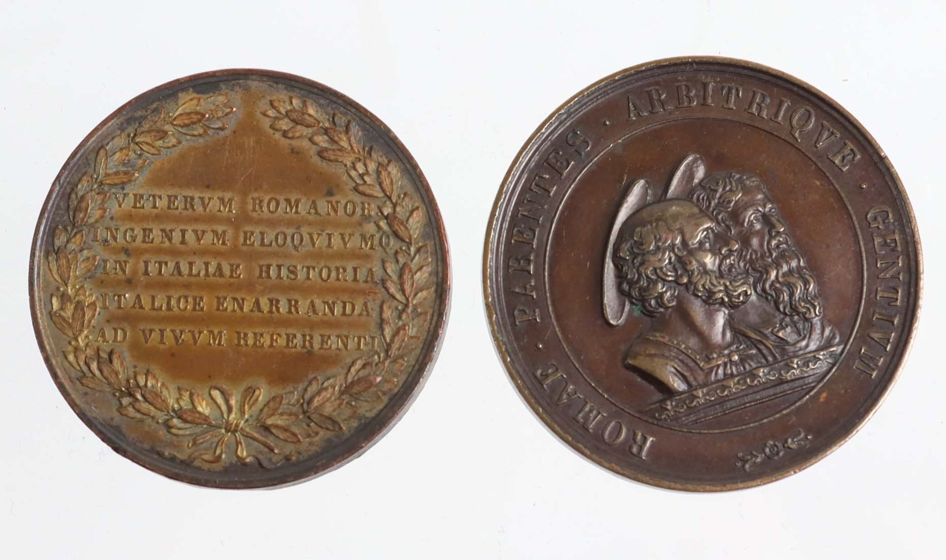 2 Medaillen ItalienVatikan Kirchenstaat, Bronze mit Brustbild von Papst Pius IX. (184 - Image 2 of 2