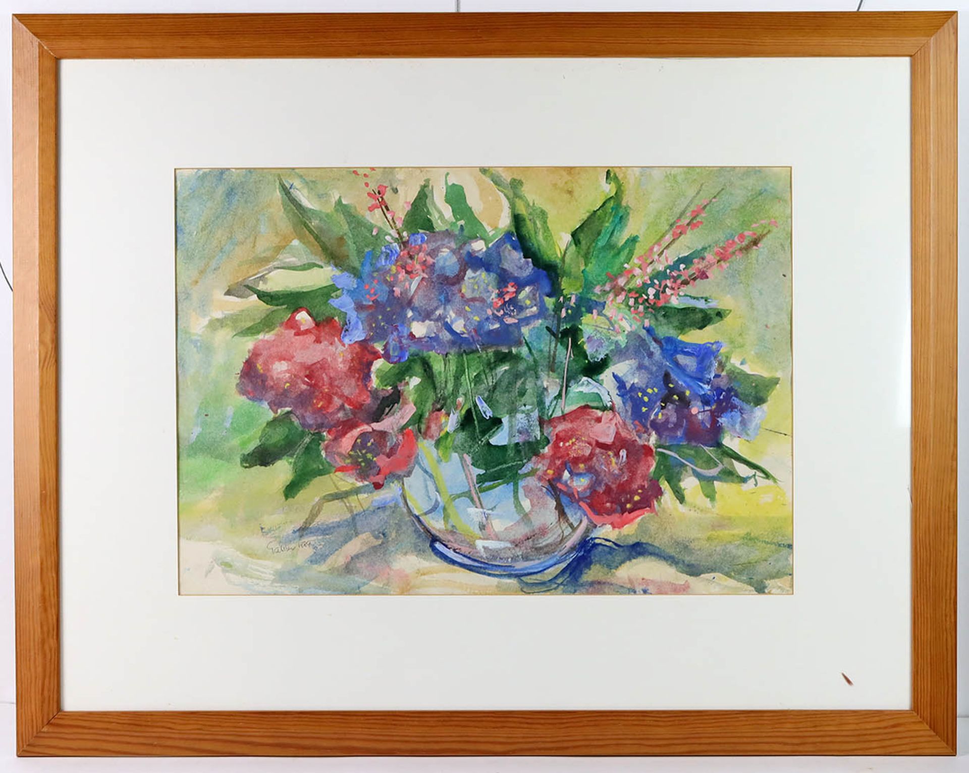 Blumenstillleben - Gabler 1989Aquarell links unten signiert Gabler sowie datiert 1989,