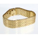 vergoldetes Armbandpunziert 18K und 750, ca. 73,7 Gramm, Armband von ca. 22 mm Breite