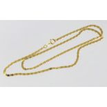 Goldkette GG 585punziert Gelbgold 585 (14 Karat), ca. 6,5 Gramm, S-Panzermuster mit Fe