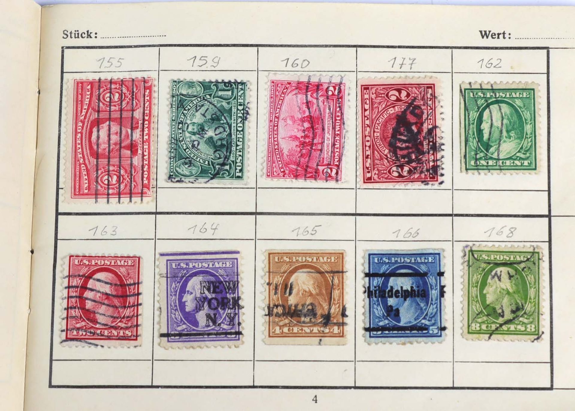 Auswahl-Buch Übersee 1870/1930150 gestempelte mit Falz montierte Briefmarken USA, Kan - Image 2 of 4