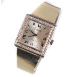 Diamant Armbanduhr WG 585Armband u. Uhrengehäuse punziert Weißgold 585 (14 Karat), c