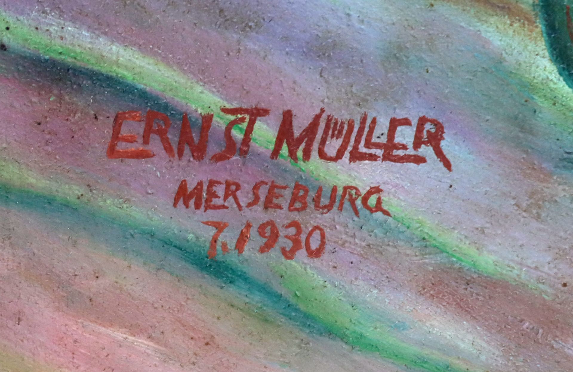 Damenakt - Müller, Ernst 1930Öl/Lwd links unten signiert Ernst Müller Merseburg sow - Bild 2 aus 2
