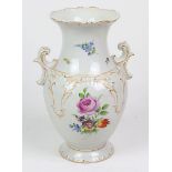 Schierholz Vase handbemaltPorzellan mit unterglasurblauer Manufakturmarke C. G. Schier