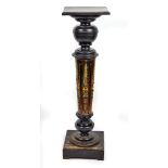 Historismus Blumensäule um 1890Holz dunkel lackiert, Balustersäule mit konischem sic