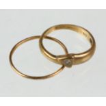 Damen Ring GG 333 u.a.punziert Gelbgold 333 (8 Karat), ca. 1,85 Gramm, dreipassiger Ri