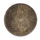 3 Mark Hansestadt Lübeck 1908 ASilbermünze Drei Mark Deutsches Reich 1908, so um gek