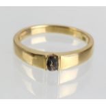 Rauchquarz Ring GG 375punziert Gelbgold 375 (9 Karat), ca. 2,3 Gramm, Ringkopf mit ein