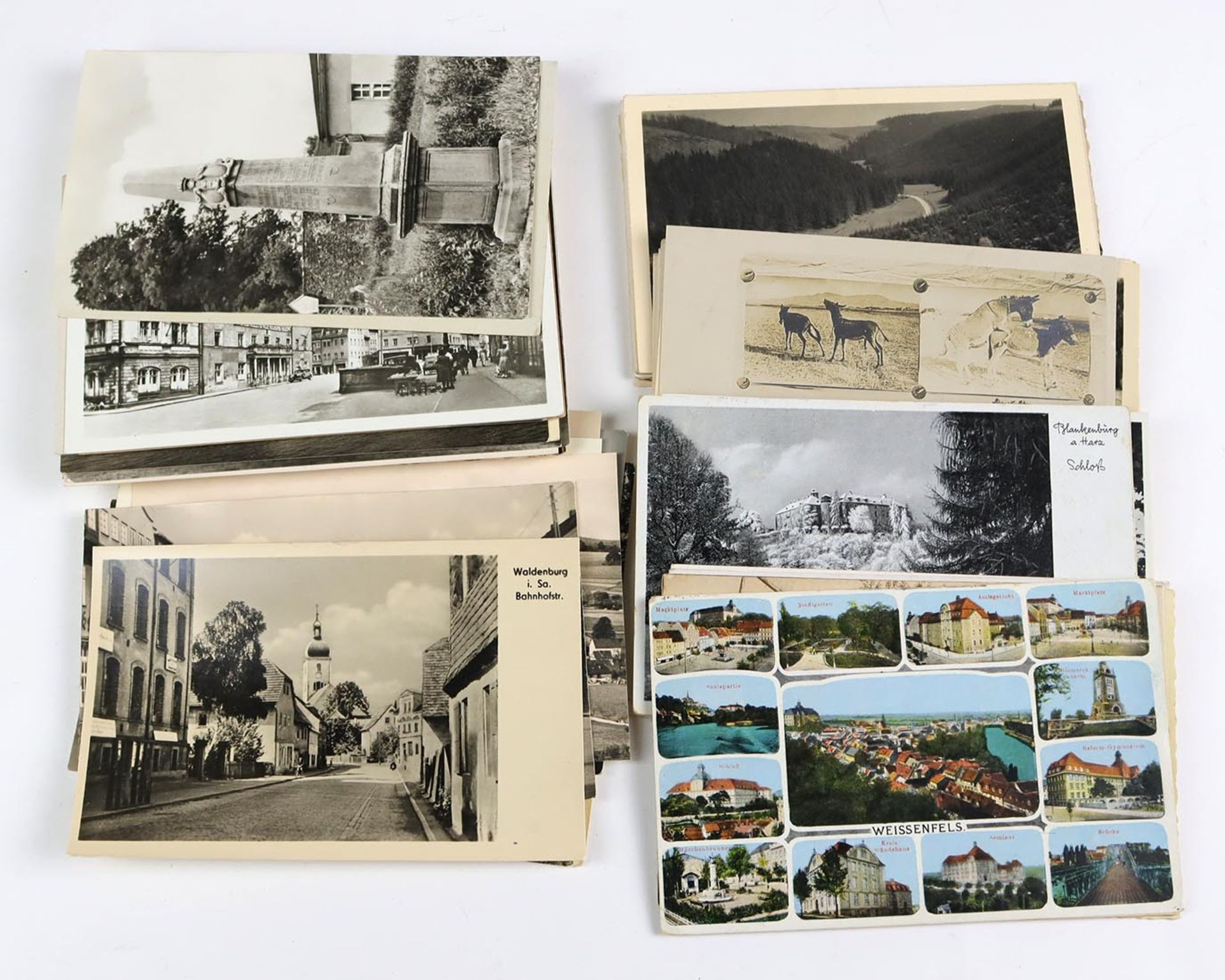 100 Postkarten 1930/65dabei ca. 50 überwiegend aus einem Frankenberg Nachlass beschri