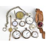 Posten Uhrenverschieden als Taschenuhr bzw. Armbanduhren für Herren und teils Damen a