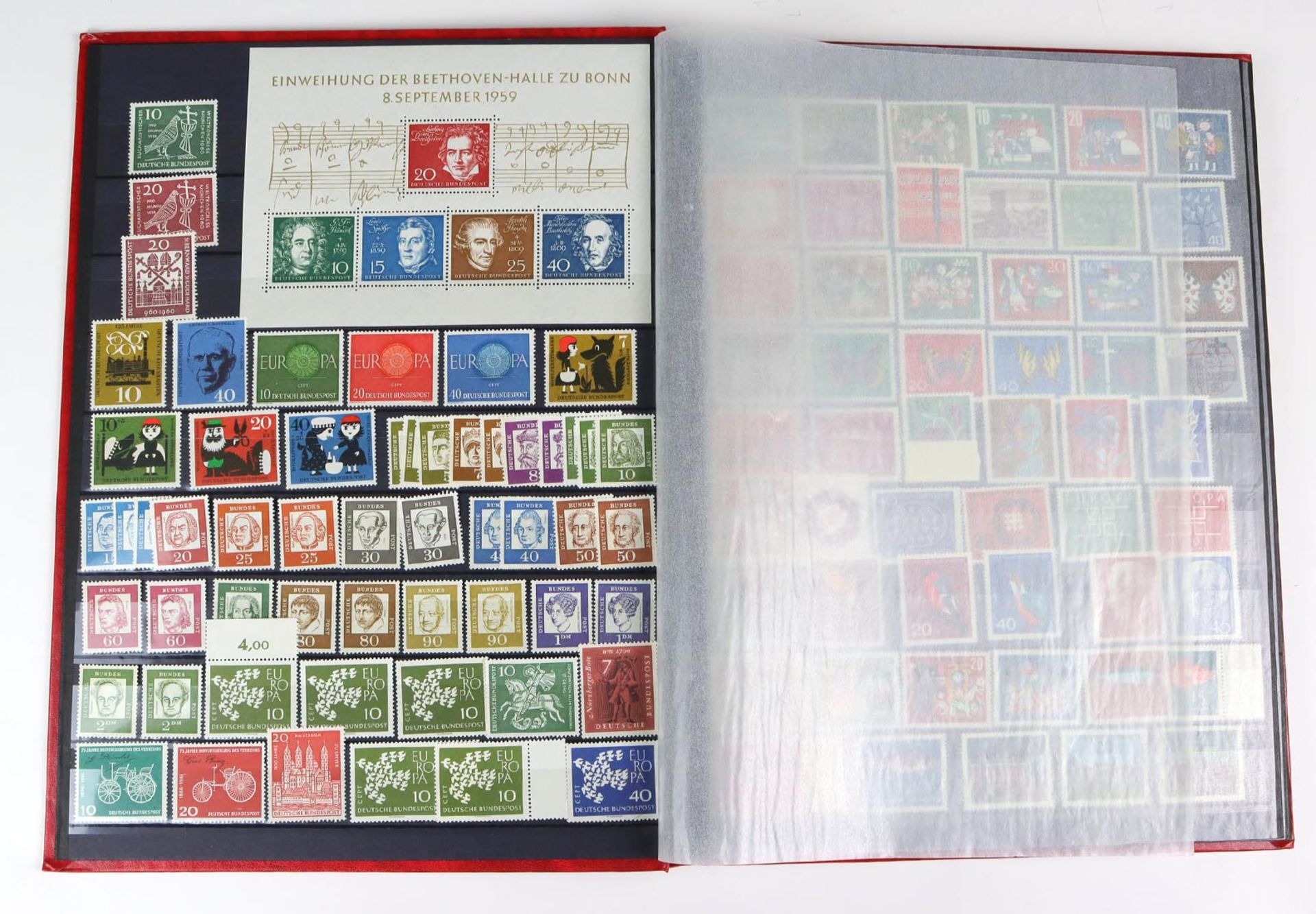 Briefmarke BRD 1959 bis 1976** im Album, Katalogwert ca. 750€