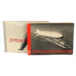 2 Sammelbilder Alben ZeppelinZeppelin-Weltfahrten, Bilderstelle Lohse, Dresden 1933, e
