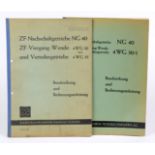 2 Hefte Zahnradfabrikdabei *Beschreibung und Bedienungsanleitung für das ZF-Nachschal