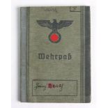 Wehrpass Auerbach 1941mit Lichtbild u. einigen handschriftl. Einträgen wie 5 versch.