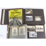 2 Militär Photoalben u.a.reich mit SW Photos bestückte Alben, Portrait- sowie Gruppe