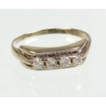 Brillant Ring WG 585punziert Weißgold 585 (14 Karat), ca. 2,3 Gramm, leicht erhöhter
