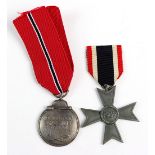 2 Orden Drittes Reichdabei Kriegsverdienstkreuz ohne Schwerter 1939 an kurzemschwarz w